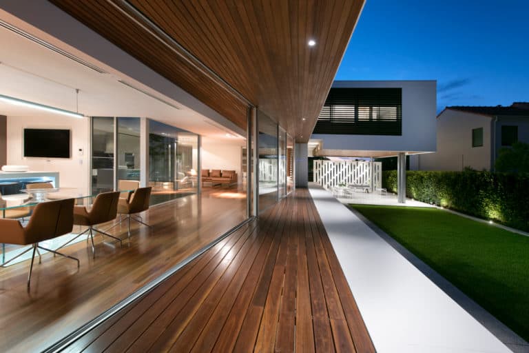 Spotted gum decking Perth house