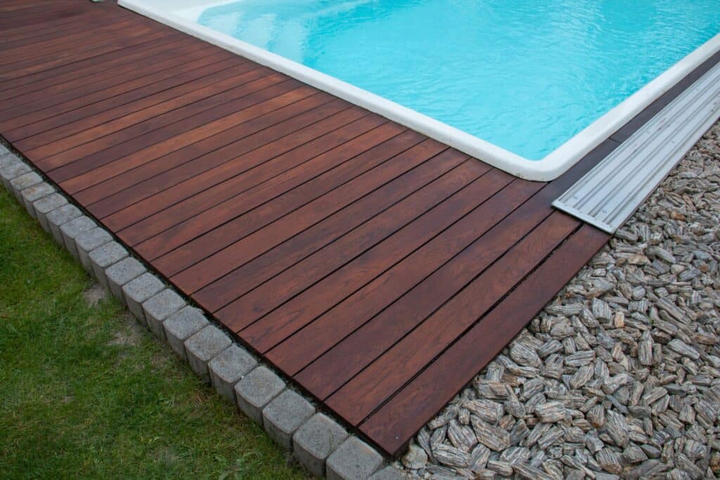 Pre-oiled Timber Decking Near Pool